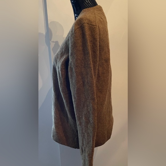 Black Brown 1826 Brown Wool Blend Elbow Patched Sweater Size XL - Picture 3 of 10